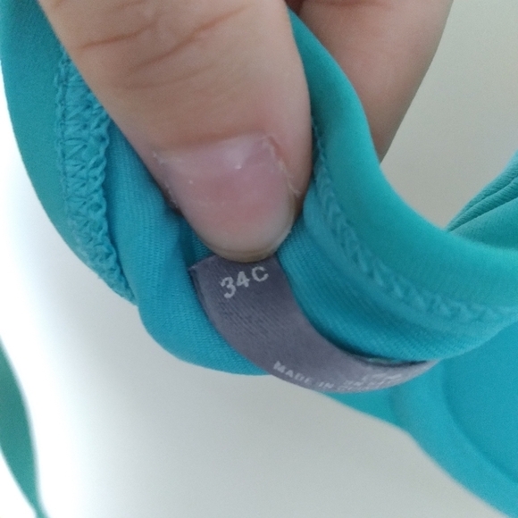 Aerie Teal Bridget Push Up Braid Detail Bikini Top Size 34C - Picture 6 of 11